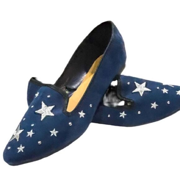 Mixit Velvet Embroidered Flats - Picture 2 of 14